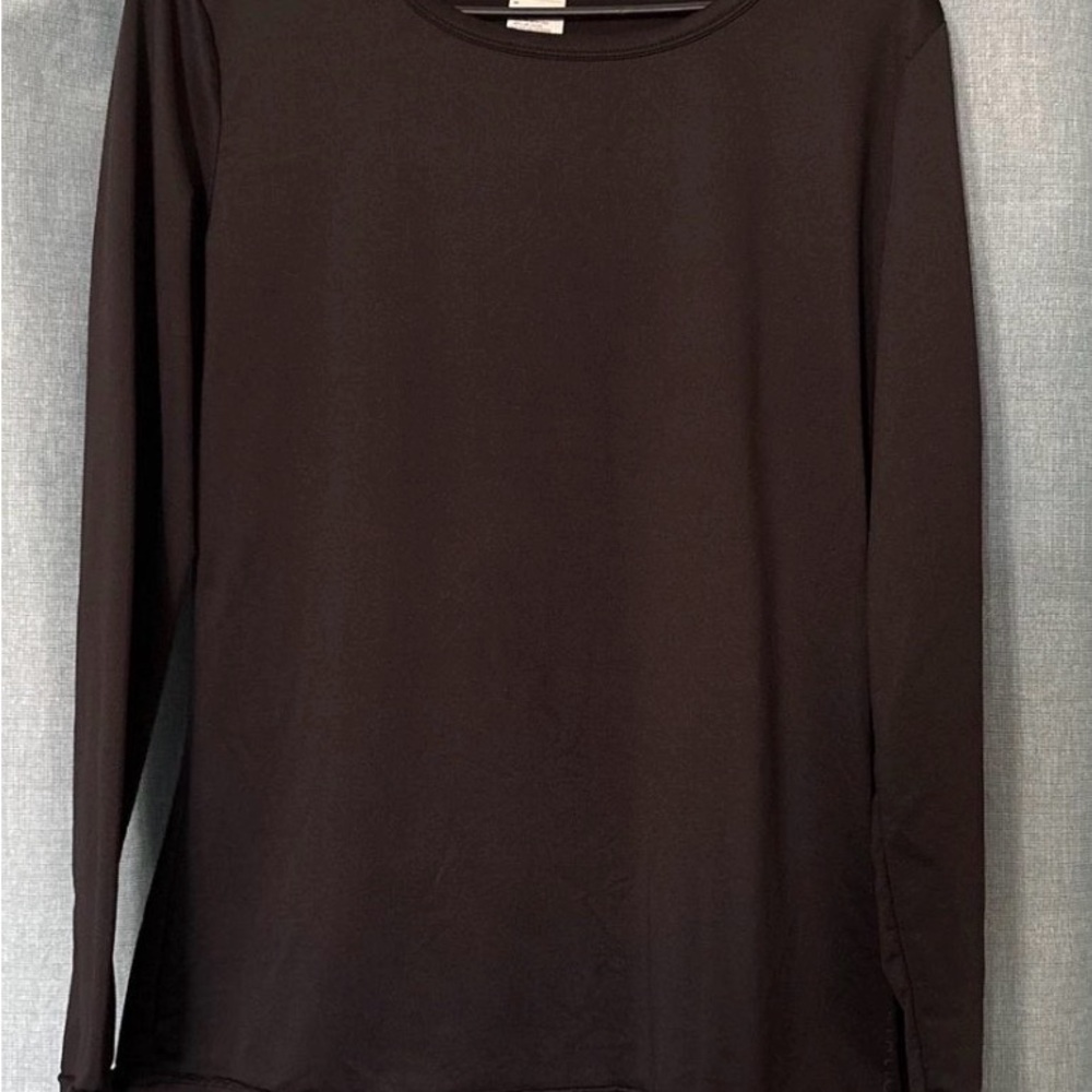 ATHLIO Women's Size L Black Long Sleeve Crew Neck Pullover Thermal Long John top